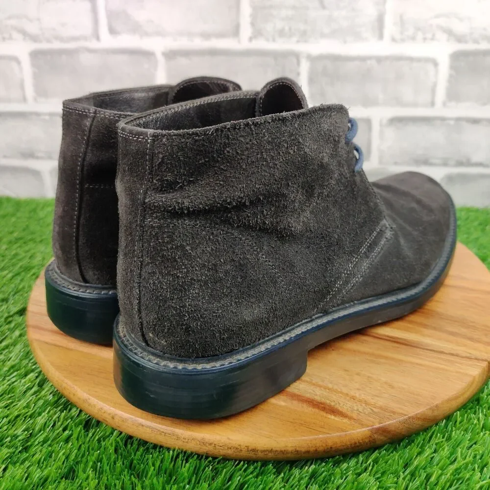 To Boot New York Adam Derrick Mens 10.5 Gray Suede Derby Chukka Boot Lace Up